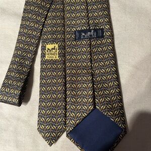 Men's Hermès’ Gold and Blue Tie